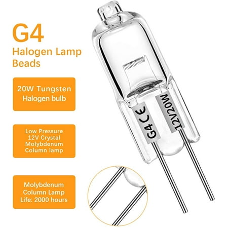 

12 Pcs Halogen Light Bulbs Warm White Light Clear Capsule for Signal Lights Fragarn