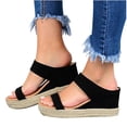 thumbnail image 1 of Summer Sandals For Women Solid Color Ankle Buckle Sandal For Dresses Jeans Skirts Short Pants-26Black43, 1 of 5