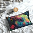 thumbnail image 5 of Yiaed Colorful Patterned Rabbit Print Brushed Microfiber Envelope Pillowcases, Standard,Envelope Closure Pillow Cases(No pillow core)-16"x24", 5 of 6