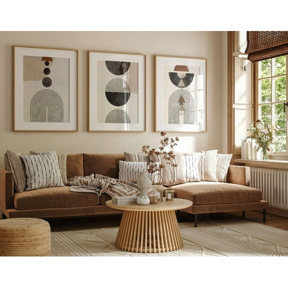 Luvia Set Of 3, Boho Print, Beige Minimal Art, Earth Tone Print, Neutral Color, Simple Abstract Art, Minimal, Decor, Modern Wall Decor Set 3 Prints 8x12 UNFRAMED