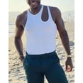 thumbnail image 5 of Kiplyki Men's Fashion Hollow Out T-Shirt Off-the-shoulder Bottoming Shirt Vest, 5 of 8