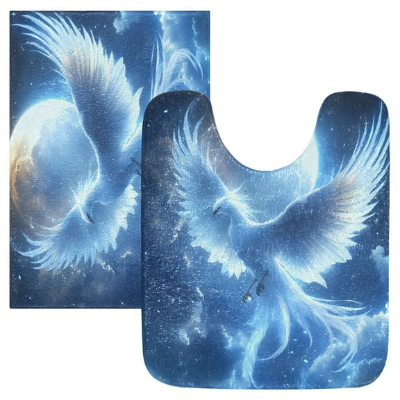 Ryvnso Phoenix Bathroom Shaggy Rugs Toilet Mat Soft Contour Rug