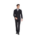 thumbnail image 6 of ETHAN Mens 3 Piece Suit Classic Fit Black Pinstripe Set for Young Men Homecoming Party Dress XXL, 6 of 8