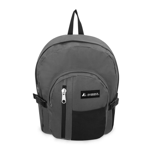 Everest Backpack with Front Mesh Pocket, Navy Black