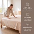 thumbnail image 5 of Unique Bargains Cotton Flat Sheet Soft and Cozy Bedding Essential Apricot 63"x91", 5 of 5