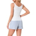 thumbnail image 3 of INSPIRE CHIC Women's Loungewear Sleeveless Soft U Neck Cami Soild Casual Sleepshirts S White, 3 of 6