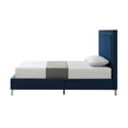 thumbnail image 4 of Tristan Beds Navy Velvet Twin Nailhead Trim, 4 of 7