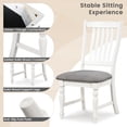 thumbnail image 5 of Giantex Set of 2 Dining Room Chairs w/Solid Wood Legs & Padded Seat Cushions, White, 5 of 6