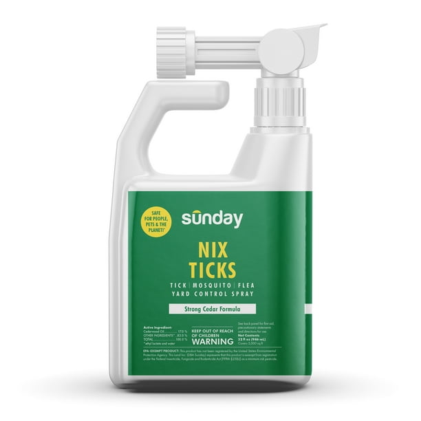 Nix Ticks & Fleas Sunday Yard Control Spray (32 oz Bottle)