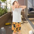 thumbnail image 5 of Cat Halloween Pattern Athletic Shorts Breathable with Comfort Fit Drawstring Casual Sweatshorts Medium, 5 of 9