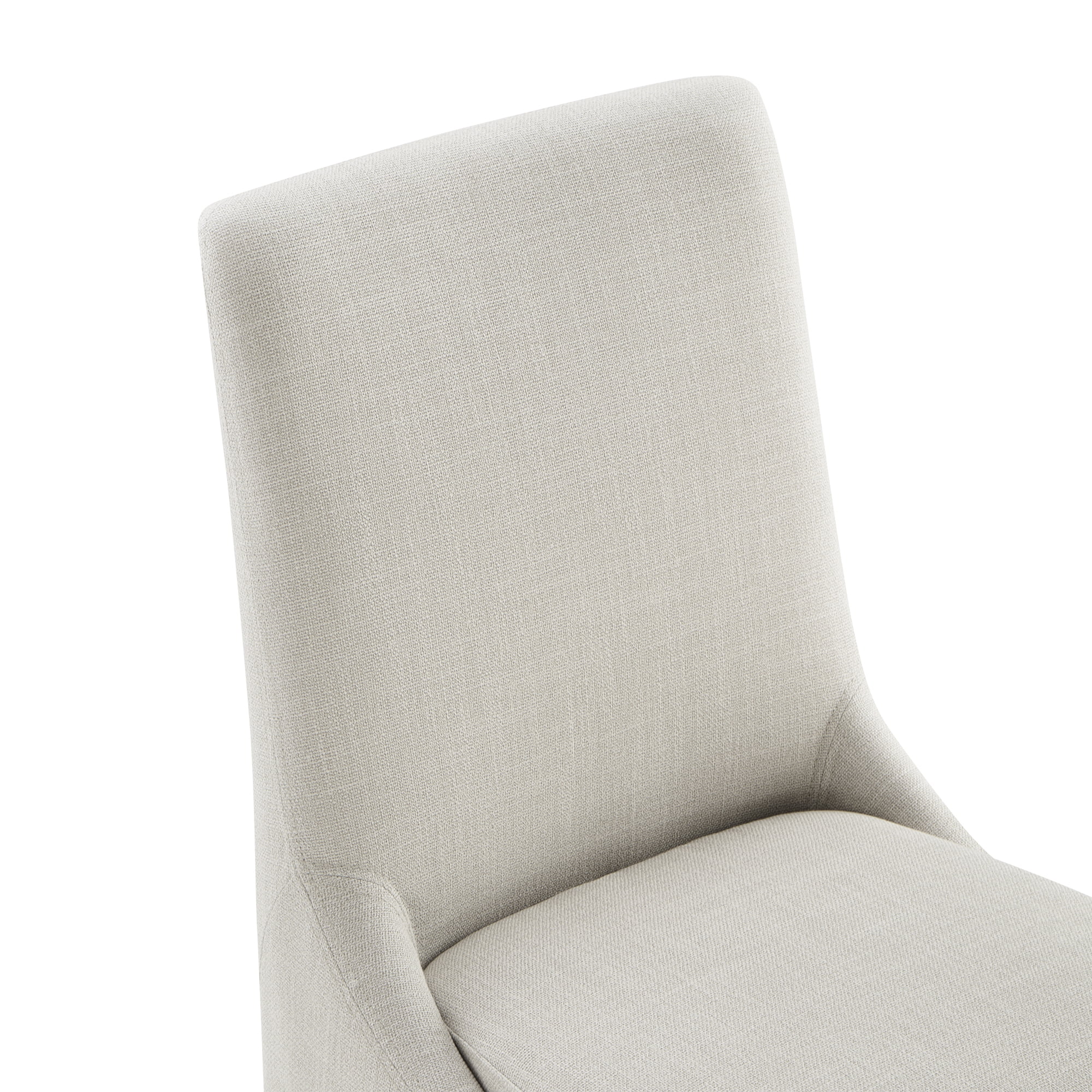 Spruce & Spring Modern Upholstered Dining Chair with Double-layed Cushioned Seat Set of 2, Linen
