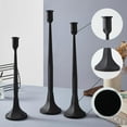thumbnail image 4 of Iron Taper Candle Holder Set of 3, Black Candlestick Holders Decorative Candle Stand, Tapered Candle Holders Tall Set for Wedding, Dining Table, Home Decoration (Black), 4 of 7