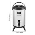 thumbnail image 5 of VEVOR Insulated Beverage Dispenser, 2 Gal/7.6L Stainless Steel Thermal Drink Server with Spigot & Temp Display, Suitable for Hot and Cold Drinks, for Tea Coffee Water in Cafes & Restaurants, Silver, 5 of 9