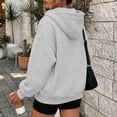 thumbnail image 5 of SUNBS Drawstring Half Zip Hoodies for Women Fall Oversized Casual Sweatshirts with Kangaroo Pocket, 5 of 9