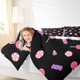 thumbnail image 4 of Manfei Cartoon Halloween 7-Piece King Bedding,Thanksgiving Pattern King Bed in a Bag,Halloween Reversible, 4 of 7
