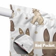 thumbnail image 2 of Brown Love Heart Bunny Kitchen Window Curtains, Swag Curtains Valance for Bedroom Living Room Bathroom, Polka Dot Rabbits Farmhouse Rod Pocket Window Treatment Curtain Block Drapes 2 Panels 28"x36", 2 of 9