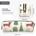 thumbnail image 3 of Easygdp Christmas Dachshund Dog para Estuche de Lápices de Cuero, Estuche de Papelería de Cuero, Estuche de Gran Capacidad con Cremallera, 3 of 7