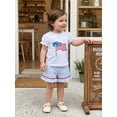 thumbnail image 5 of AceBaby Little Girls 4th of July Outfits 6M-4T Summer Ice Cream Embroidery Tops and Striped Shorts Set, 5 of 10