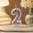 thumbnail image 2 of Btomtd Birthday Crown Number Candle 3 Inch Cake Topper Candles for Milestone Party Supplies Celebration Table Decor, 2, 2 of 7