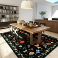 thumbnail image 2 of Area Rugs For Bedroom Rugs For Under Table, 5x7ft Rug Boho Soft Bedroom Rug, Washable Stain Resistant Area Rug For Living Room Entryway Home Decor Black, 2 of 11