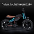 thumbnail image 3 of 20" fat tire commuting or off-road electric mountain bike, equipped with a 48V 18Ah detachable battery, UL 2849 certification, for mountain, snow, sand & road, 3 of 5
