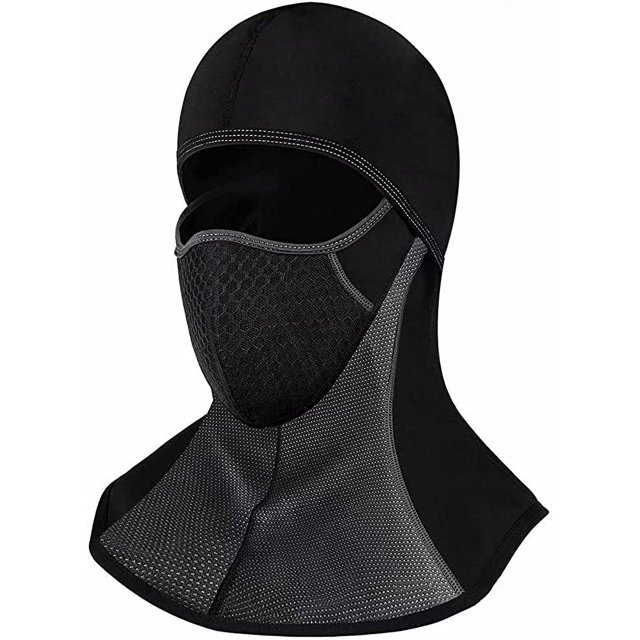 Pasamontañas Mascarilla Negra con Cremallera para Moto Ciclismo Invierno Mascarillas Integrales Polar Térmico para Hombres Mujeres