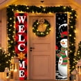 thumbnail image 2 of PuSpu Christmas Door Curtain 30x180cm 1pc Multicolor Polyester Couplets Party Decoration Door Cover Festival Background Cloth Durable Hanging Decor, 2 of 6