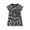 Black, variant on Girls Black Dresses Kids Clothes Striped Short Sleeve Outfit Girls Party Dress