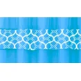 thumbnail image 2 of Gorgeous Home Linen 15-Piece Bathroom Set 2-Rugs/Mats, 1 -Fabric Shower Curtain, 12-Fabric Covered Rings Geometric Turquoise, 2 of 5