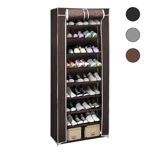 Zapatera Organizador Closet 9 Niveles Capacidad 27 Pares Ahorra Espacio Cafe Blick