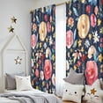 thumbnail image 5 of Blackout Kids Curtains,Pioneer Flower Floral Print Pattern Childrens Insulated Curtains Set Of 2,Bedroom Essentials,Toddler Room Decor 52"x84", 5 of 5