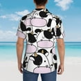thumbnail image 4 of Kll Men'S Hawaiian Shirt Short Sleeve Button Down Beach Shirts-Cute Animal With Cow, 4 of 7