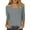 Gray, variant on Lixiuxyad Women Basic Tee Women's Casual Loose Neck Printed Three Quarter Sleeve Tops Soft Comfortable Blouse Tee Shirt For Daily Wear Spring Summer Fashion,Black