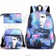 thumbnail image 1 of 3pcs Football Super Stars Messi Backpack Children's School Backpack Women Men Travel Laptop Teens Mochilas Students Totes Sac, 1 of 4