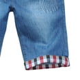 thumbnail image 4 of Leey-World Boys Baggy Wide Leg Jorts Teen Kid Denim Shorts Knee Length Y2K Streetwear Bermuda Shorts Pockets Hip Hop Sports Casual Jeans(Black,7-8 Years), 4 of 6