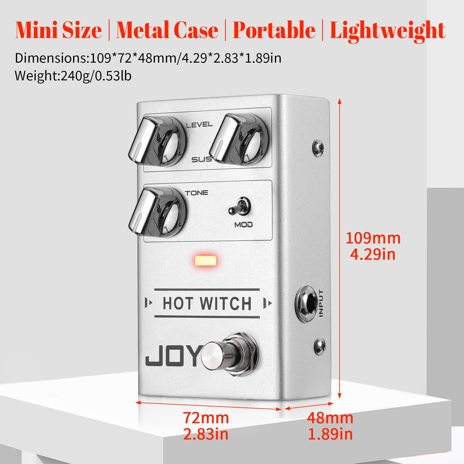 JOYO R-25 Fuzz Guitar Pedal with Retro/Modern Mode SYNC Mode For Electric Guitar Bass