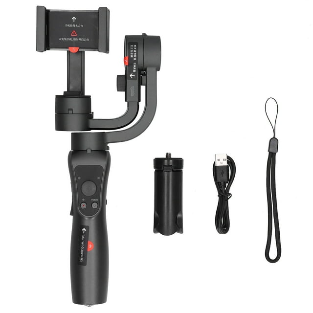 3 Axis Handheld Gimbal Stabilizer, Anti Shake Foldable S5 3 Axis Handheld Stabilizer Powerful ABS With Charging Cable For Face Tracking For Smartphone