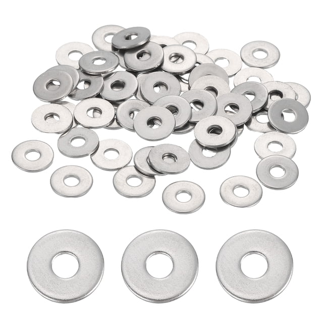 120 Pcs M3.3 304 Acier Inoxydable Rondelles Plates 3.3mm ID 10mm OD 1mm Épais, Argent