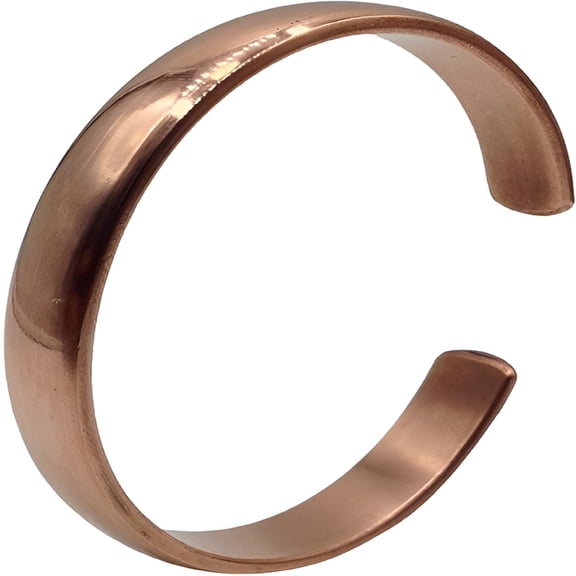 DESIGNICE Hand Forged Solid Pure Copper Bracelet for Men, Thick Adjustable Bangle, Rustic Fashion Jewelry Gift