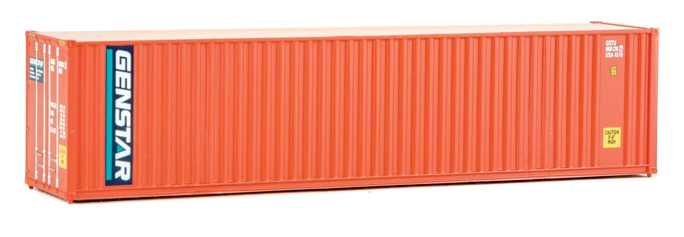 Walthers HO Scale 40' Hi-Cube Corrugated Shipping Container Flat Roof ...