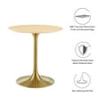 thumbnail image 6 of Modway Lippa 28" Round Wood Grain Dining Table in Gold Natural, 6 of 8