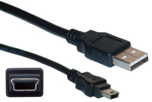 2.5 FT USB 2.0 A to Mini B 5 PIN Male Data USB Cable for Printer Camera PS3 