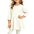 thumbnail image 3 of Auroural Girls Long Sleeve Sweatshirt Dress Casual Round Neck Flared Play Dress for Kids Daily Outfits, 3 of 6