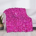 thumbnail image 3 of Fotbe Rose Red Glitter Manta de Franela con Estampado, Manta Ultrasuave para Cama, Sofá, Auto, Hipoalergénica y Antibolitas-80"x60", 3 of 6
