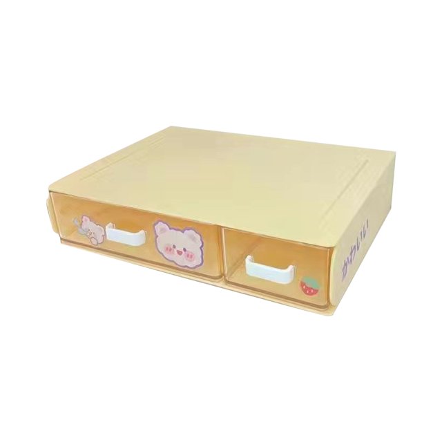 Caja de almacenamiento de escritorio apilable, estante estilo cajón, papelería para dormitorio de estudiantes, almacenamiento de artículos diversos