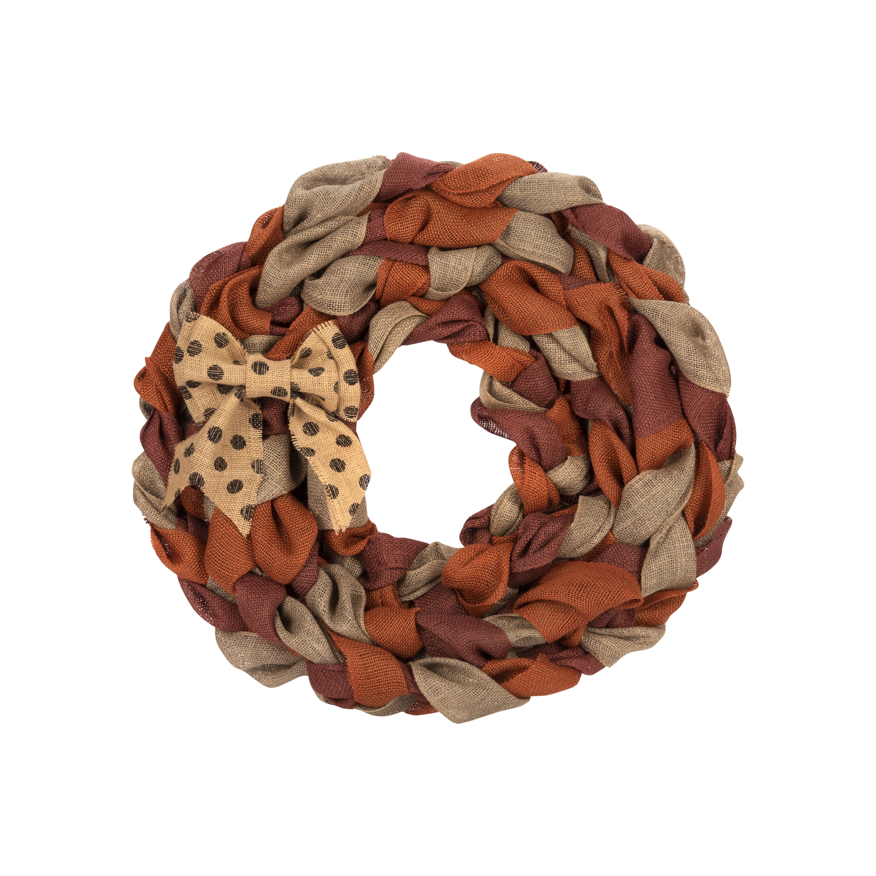Love, Laugh, Craft Fall Burlap Wreath Project Kit, 7-Pk, Precut Ribbon, Multi-Color