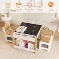 thumbnail image 2 of AOILE 4-in-1 Kids Table and Chair Set – Wooden Toddler Activity Table with 2 Chairs, Storage Drawer & Detachable Tabletop for Drawing, Reading, Crafts, and Playroom, 2 of 6