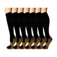thumbnail image 1 of 7 Pack Copper Knee High Compression Socks For Men & Women -, 1 of 2