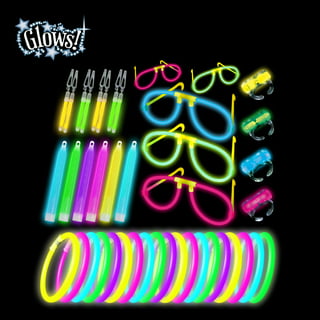 Glow Party Neon Party Supply Set, Glow In The Dark Party Supplies Includes  98.4 ft 6 Rolls Blacklight Luminous Tape, 14.4 ft Neon Round Dot Streamers