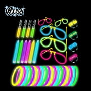 CC HOME Glow Party Dinnerware Set Serves 16 - Disposable Paper Plates,  Napkins, Cups, Forks, Neon Glow in the Dark Theme Party Supplies for 16  Guests 